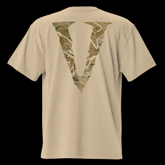 Multicam Oversized Faded Tee